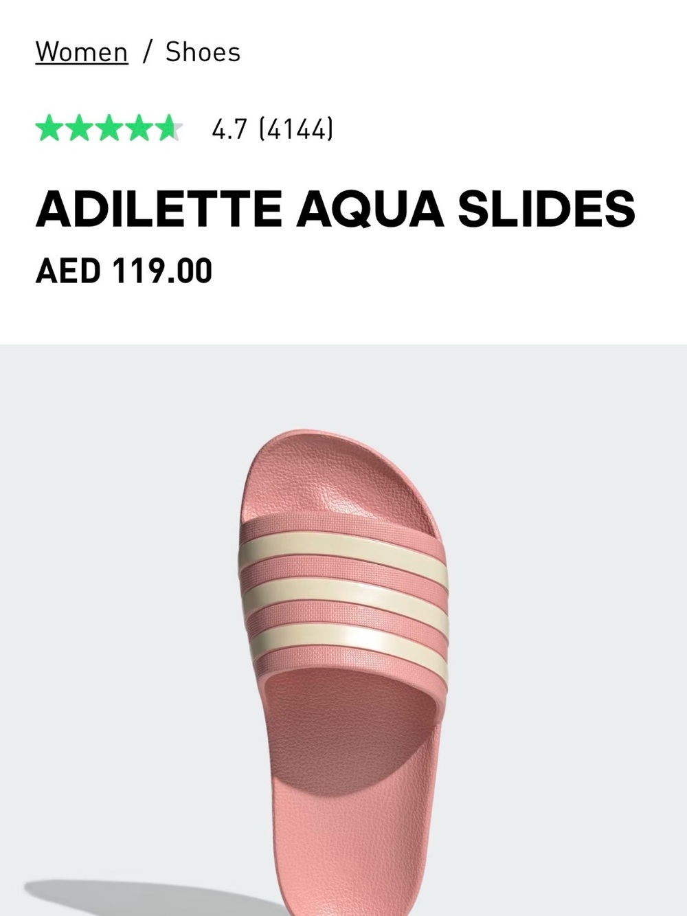 adidas Adilette Aqua Slide - Pink & Cream